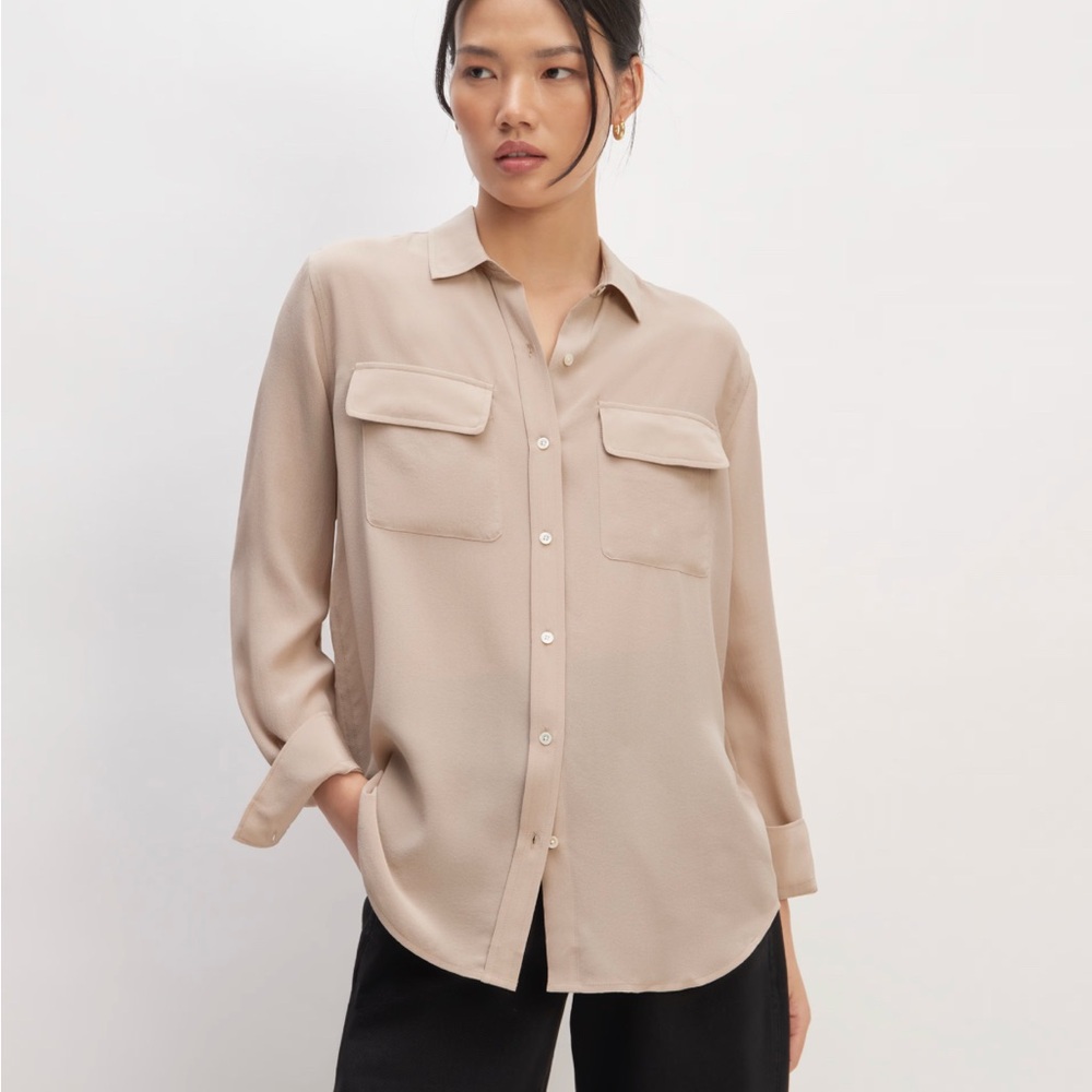 Spense Cream Blouse Adjustable Sleeves